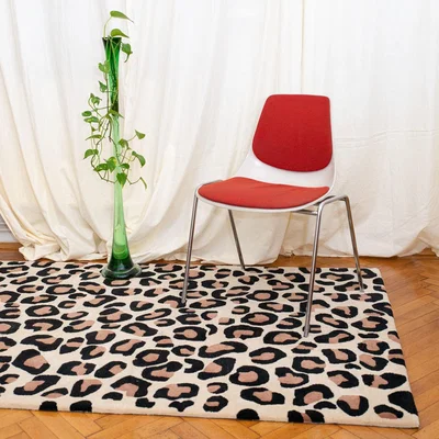 Made in Design Leopard Rug textile brown / 180 x 120 cm - Hand-tufted wool - COLORTHERAPIS