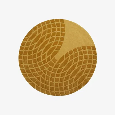 Made in Design Grande Rug - / Ø 220 cm - Panton 1965 by Verpan Yellow