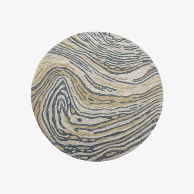 Made in Design Tiger Rug textile blue / Ø 120 cm - Bloomingville