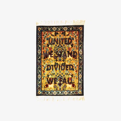 Made in Design Rug Burnt - United textile / 80 x 120 cm - Inscription produced by combustion - Seletti