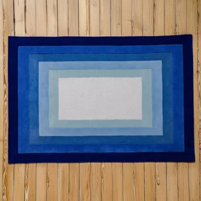 Made in Design Blue Lens Rug textile blue / 180 x 120 cm - Hand-tufted - COLORTHERAPIS