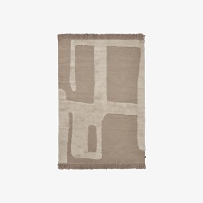 Made in Design Alley Small Rug textile beige / 140 x 200 cm / Hand-woven wool - Ferm Living
