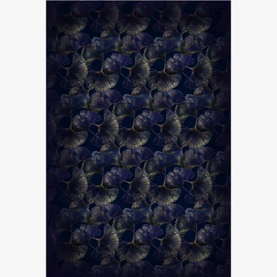 Made in Design Tapis Ginko Leaf tissu bleu / 200 x 300 cm - Moooi Carpets