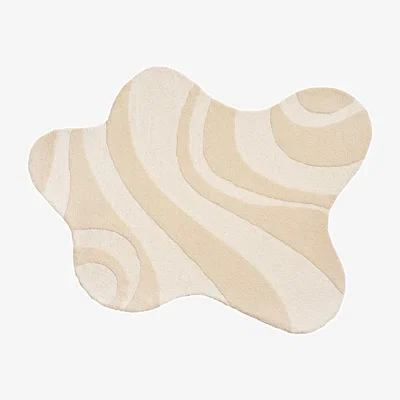 Made in Design Liquid Rug textile beige white / 150 x 115 cm - & klevering