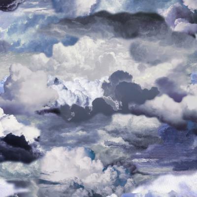 Made in Design Tapis Walking on Clouds Dusk tissu bleu / 350 x 350 cm - Moooi Carpets