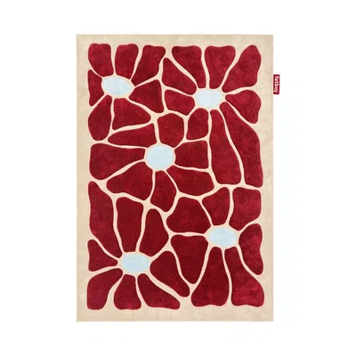Made in Design Groovy Bloom Rug textile red / 290 x 200 cm - Fatboy