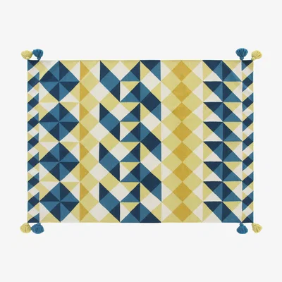 Made in Design Kilim Mosaïek Rug - / 240 x 170 cm by Gan Blue/Yellow