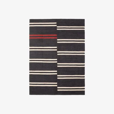 Made in Design Mazandaran Rug - / 200 x 300 cm - 100% wool kilim by Ethnicraft Black