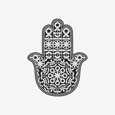 Made in Design Main de Fatma Rug - / 99 x 150 cm - Vinyl by PÔDEVACHE White/Black
