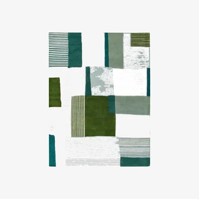 Made in Design Boro Rug textile green / 170 x 240 cm - Hand-tufted - Maison Sarah Lavoine