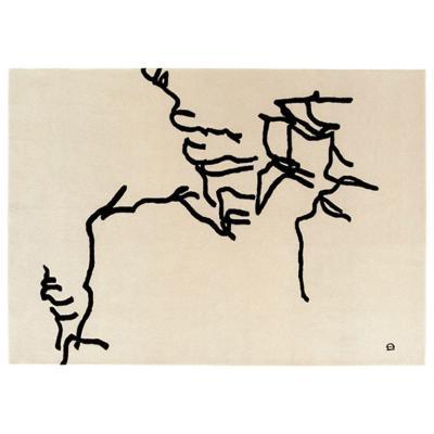 Made in Design Chillida - Dibujo Tinta Rug - 1957 - 178 x 240 cm by Nanimarquina Black/Beige