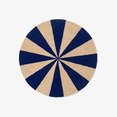 Made in Design Arch Large Rug - / Ø 130 cm -Hand-tufted wool by Ferm Living Blue