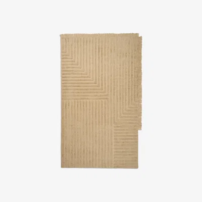 Made in Design Crease Wool Large Rug - / 250 x 160 cm - Hand-woven and tufted wool by Ferm Living Beige