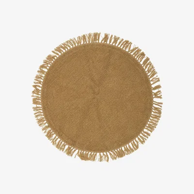 Made in Design Lenea Rug - / ø 110 cm - Wool by Bloomingville Yellow