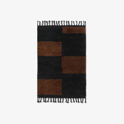 Made in Design Mara Small Rug - / 80 x 120 cm - Hand-knotted wool by Ferm Living Brown