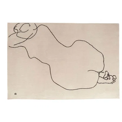 Made in Design Collection Chillida - Figura Humana Rug - 1948 - 200 x 293 cm by Nanimarquina Black/Beige