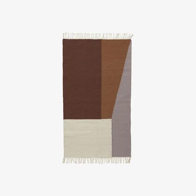 Made in Design Kelim Borders Rug - / Small - 80 x 140 cm by Ferm Living Brown