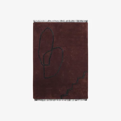 Made in Design Désert Rug - / 140 x 200 cm - Tissé main by Ferm Living Red