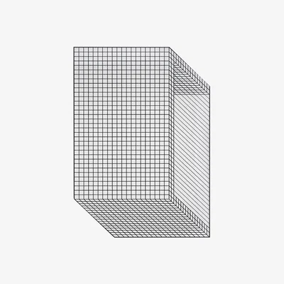 Made in Design Quaderna Rug - / 200 x 300 cm - Superstudio, 1972 / Handcrafted by Zanotta White