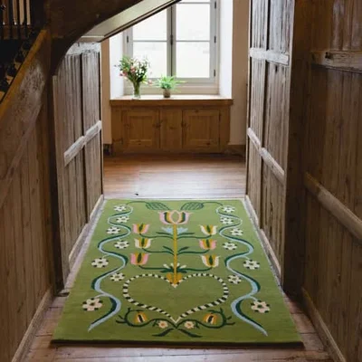 Made in Design Wild at Heart Rug textile green / 180 x 120 cm - Limited Edition by Blumenhaus - COLORTHERAPIS
