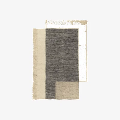 Made in Design Counter Rug textile black / 140 x 200 cm - 100% hand-woven wool - Ferm Living