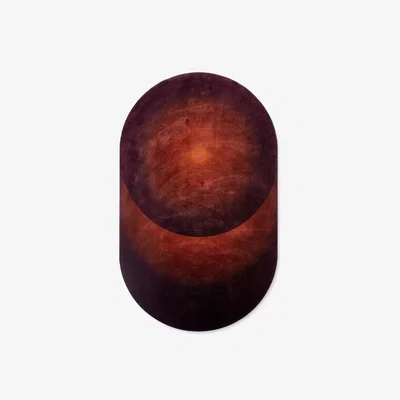 Made in Design Optical Rug - / Oval - 300 x 180cm by Pols Potten Orange