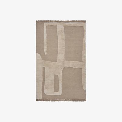Made in Design Alley Large Rug textile beige / 160 x 250 cm / Hand-woven wool - Ferm Living