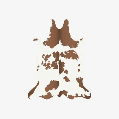 Made in Design Vache Rug - / 126 x 159 cm - Vinyl by PÔDEVACHE White/Brown