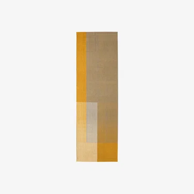 Made in Design Tapis Haze 1 tissu jaune / 80 x 240 cm - Nanimarquina