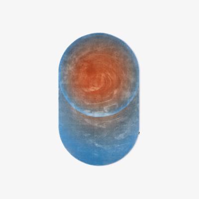 Made in Design Optical Rug - / Oval - 300 x 180cm by Pols Potten Blue/Orange