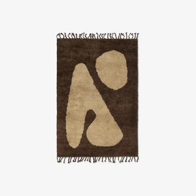 Made in Design Abstract Large Rug - / 180 x 120 cm - Hand-knotted by Ferm Living Brown