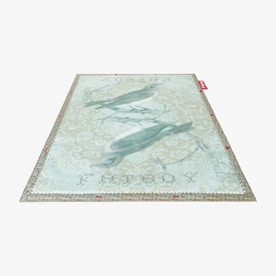 Made in Design Non Flying Carpet Rug - Tweet Tweet / 180 x 140 cm by Fatboy Blue/Green