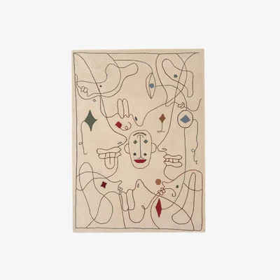 Made in Design Silhouette Outdoor Outdoor rug - / By Jaime Hayon - 200 x 300 cm / Recycled PET fibre by Nanimarquina Multicoloured/Beige
