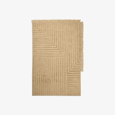 Made in Design Crease Wool Small Rug - / 200 x 140 cm - Hand-woven and tufted wool by Ferm Living Beige