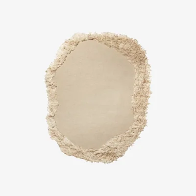 Made in Design Norte Large Rug textile beige / 200 x 250 cm - Hand-tufted - Ferm Living