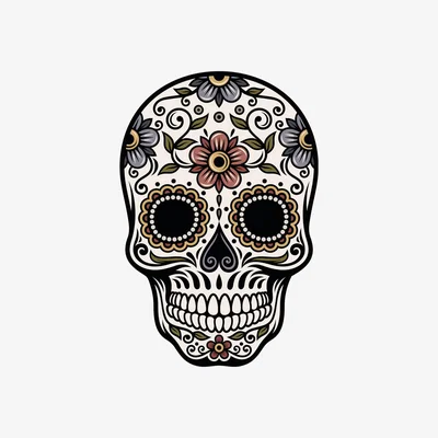 Made in Design Tête de mort Rug - / 99 x 150 cm - Vinyl by PÔDEVACHE Multicoloured