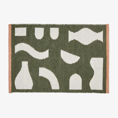 Made in Design Ceres Outdoor rug textile green / 50 x 70 cm - 100% Recycled PET - BROSTE COPENHAGEN