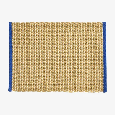 Made in Design Rug textile yellow / Jute & wool - 50 x 70 cm - Hay