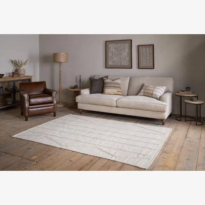 Nkuku nkuku Shanti Wool & Cotton Rug | Rugs | Natural | 200 x 300 cm