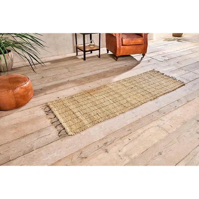 Nkuku Nkuku Salem Hemp Runner | Rugs | Natural/Black