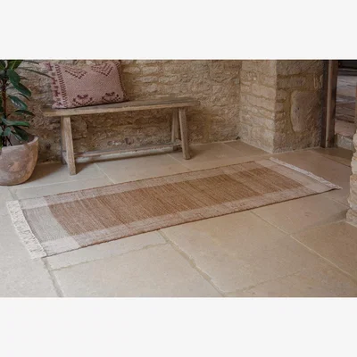 Nkuku nkuku Andro Jute & Cotton Runner | Rugs | Natural | 66 x 200 cm
