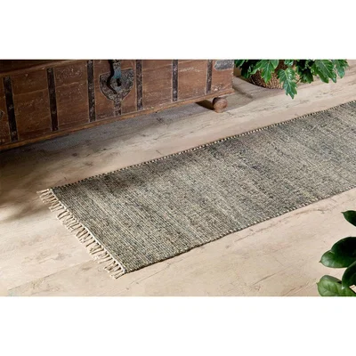Nkuku Nkuku Manado Jute & Cotton Runner | Rugs | Indigo