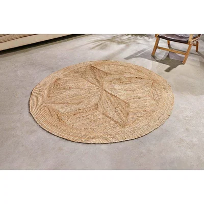 Nkuku Nkuku Braided Hemp Patterned Rug | Rugs | Brown