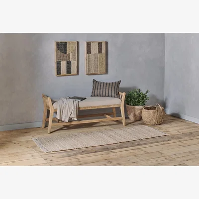 Nkuku Nkuku Gitika Cotton & Hemp Runner | Rugs | Natural | 66 x 200 cm