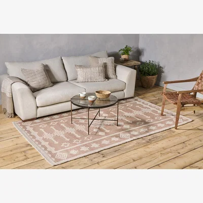 Nkuku Nkuku Kittale Wool & Recycled Pet Rug | Rugs | Pale Rose | 120 x 180 cm