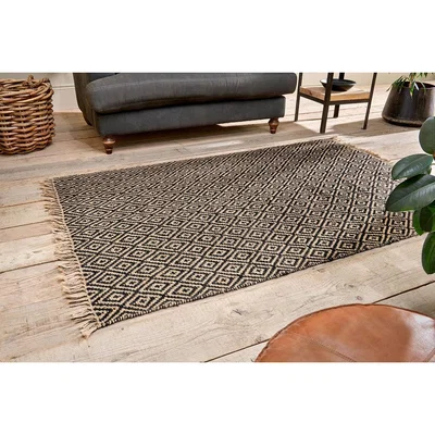 Nkuku Nkuku Jambo Jute Rug | Rugs | Black | Large 120 x 180 cm