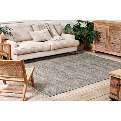 Nkuku Nkuku Manado Jute & Cotton Rug | Rugs | Indigo | 60 x 90 cm
