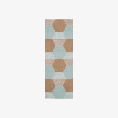 Nordic Nest Puck plastic rug 70x195 cm brown-blue (aqua)