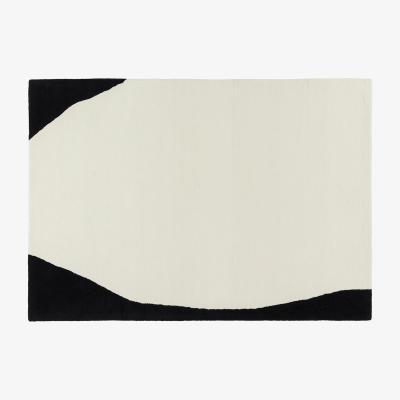 Nordic Nest Flow wool carpet white-black 200x300 cm