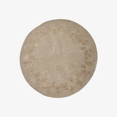 Nordic Nest Conia Christmas tree rug Ø110 cm Linen-gold